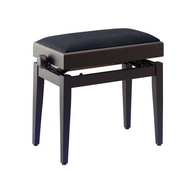 banquette piano avec coffre PB55RWM VBK (couleur bois de rose, dessus velours noir)