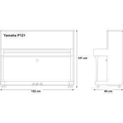 YAMAHA P121  - piano droit