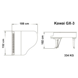 GX3 - Piano quart de queue KAWAI