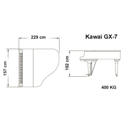 GX7 - Piano quart de queue KAWAI