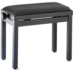 banquette piano PB39 noire matte dessus velour noir