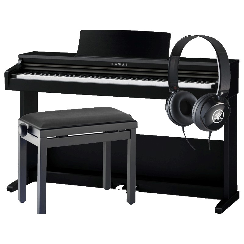 Pack piano numérique KAWAI KDP75 avec une banquette et un casque